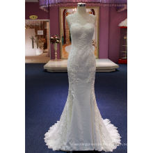 Hot Sale Lace Applique Mermaid Evening Gown Bridal Dress